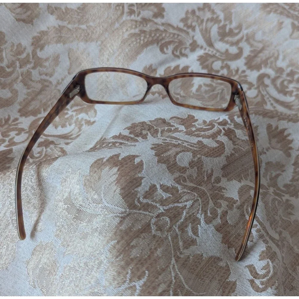 Prada VPR 17G Brown Tortoise Rectangular Eyeglasses FRAMES ONLY Italy 52-16-135